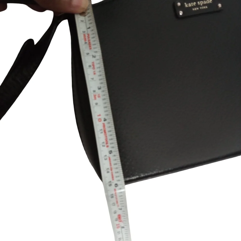 Kate Spade Jeanne Black Leather Adjustable Strap Gold Hardware Crossbody Bag